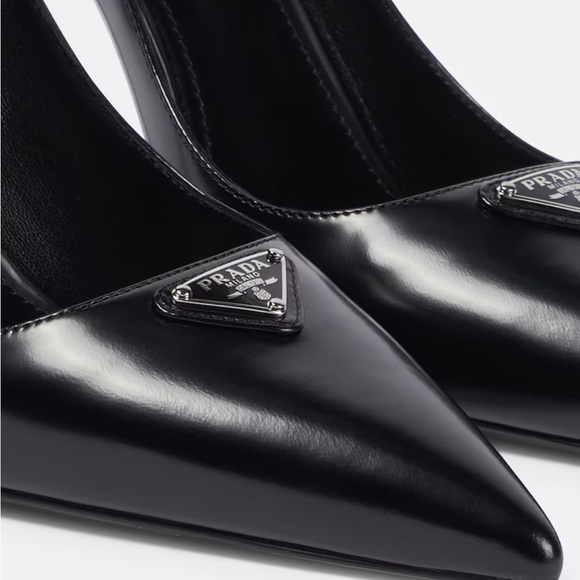 Prada calzature  Donna black Nero pump heels with logo size 38 authentic on sale - Picture 5 of 6